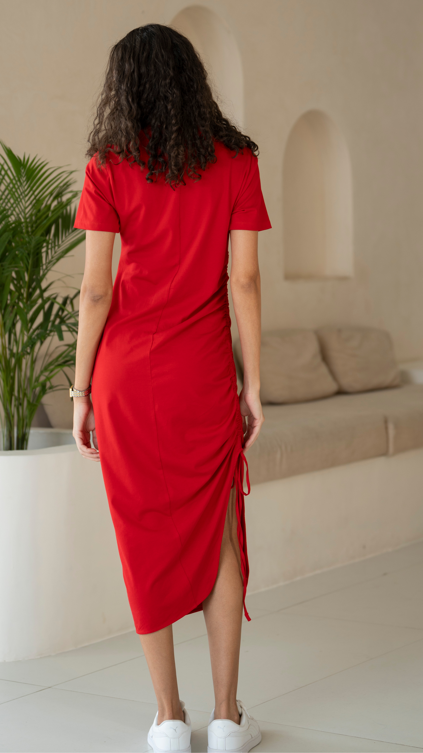 Chill T-Shirt Dress (Red)