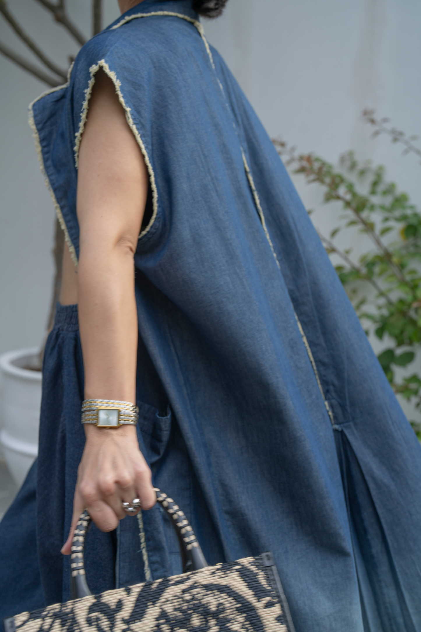 Lazy Denim Skirt Suit