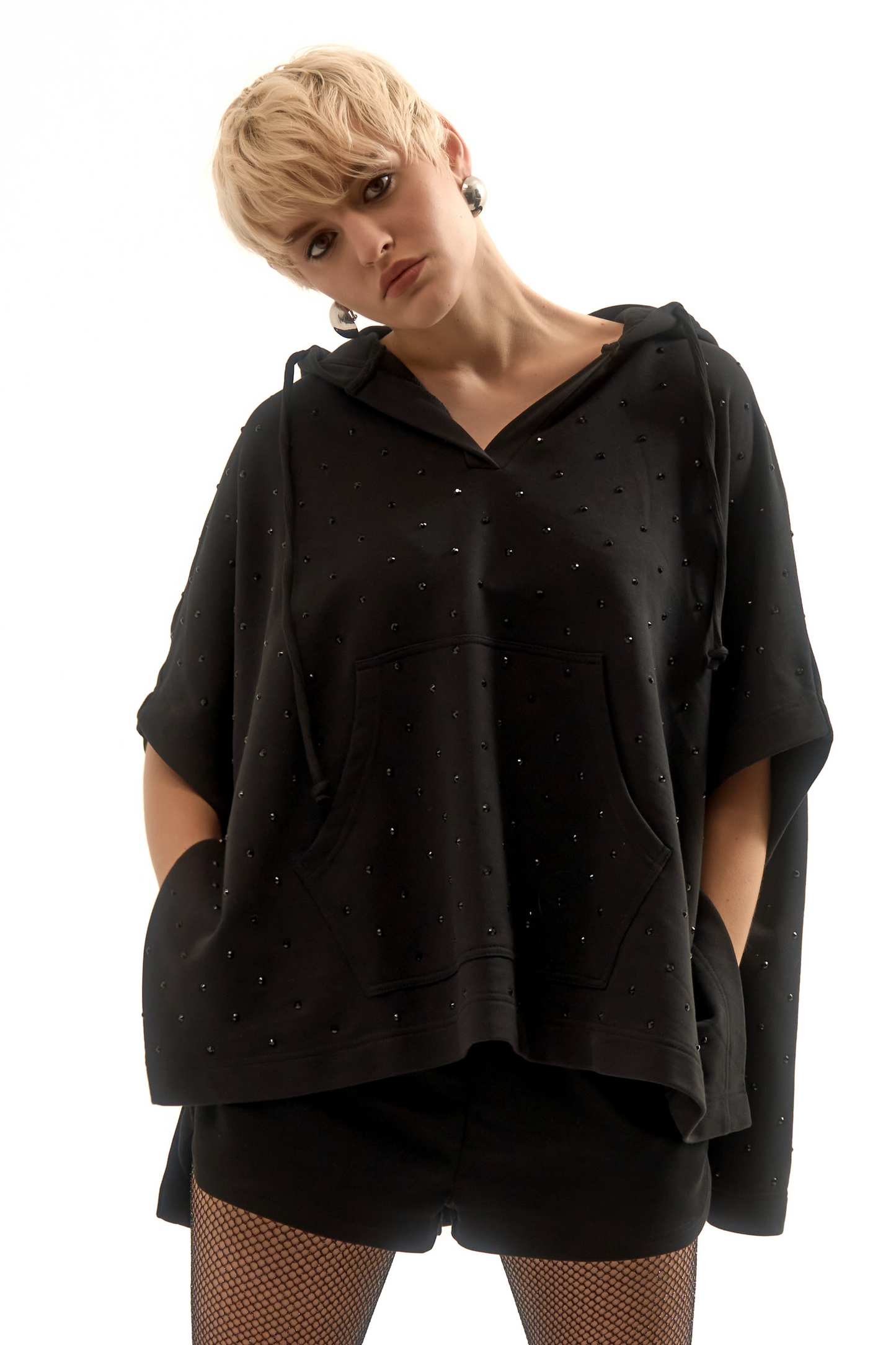 Hoodie Poncho (Black)