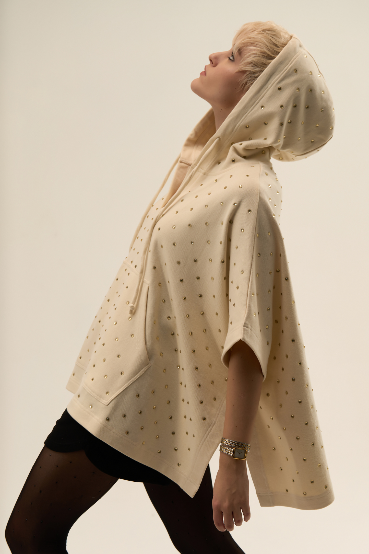 Hoodie Poncho (Off-White)