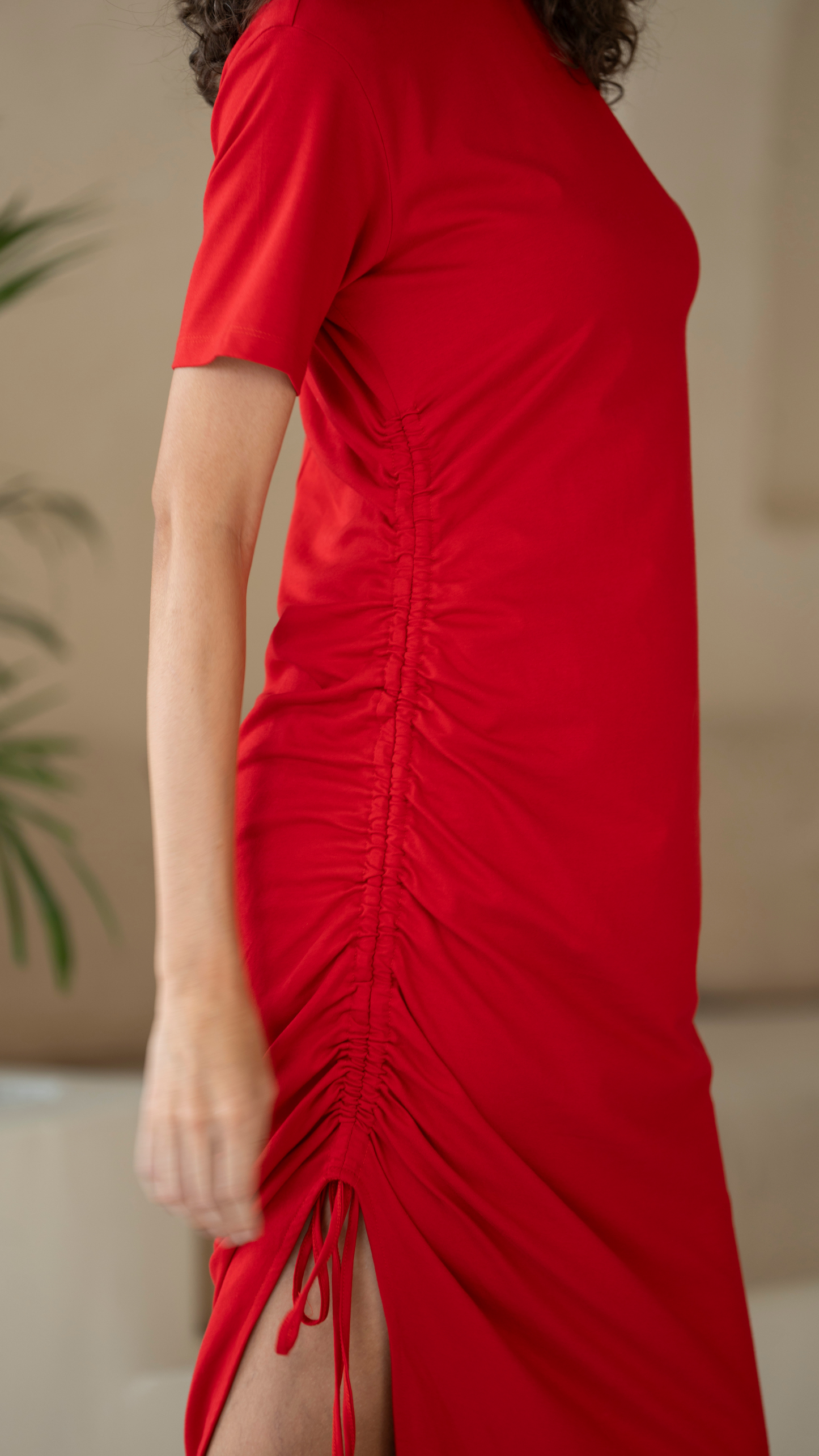 Chill T-Shirt Dress (Red)