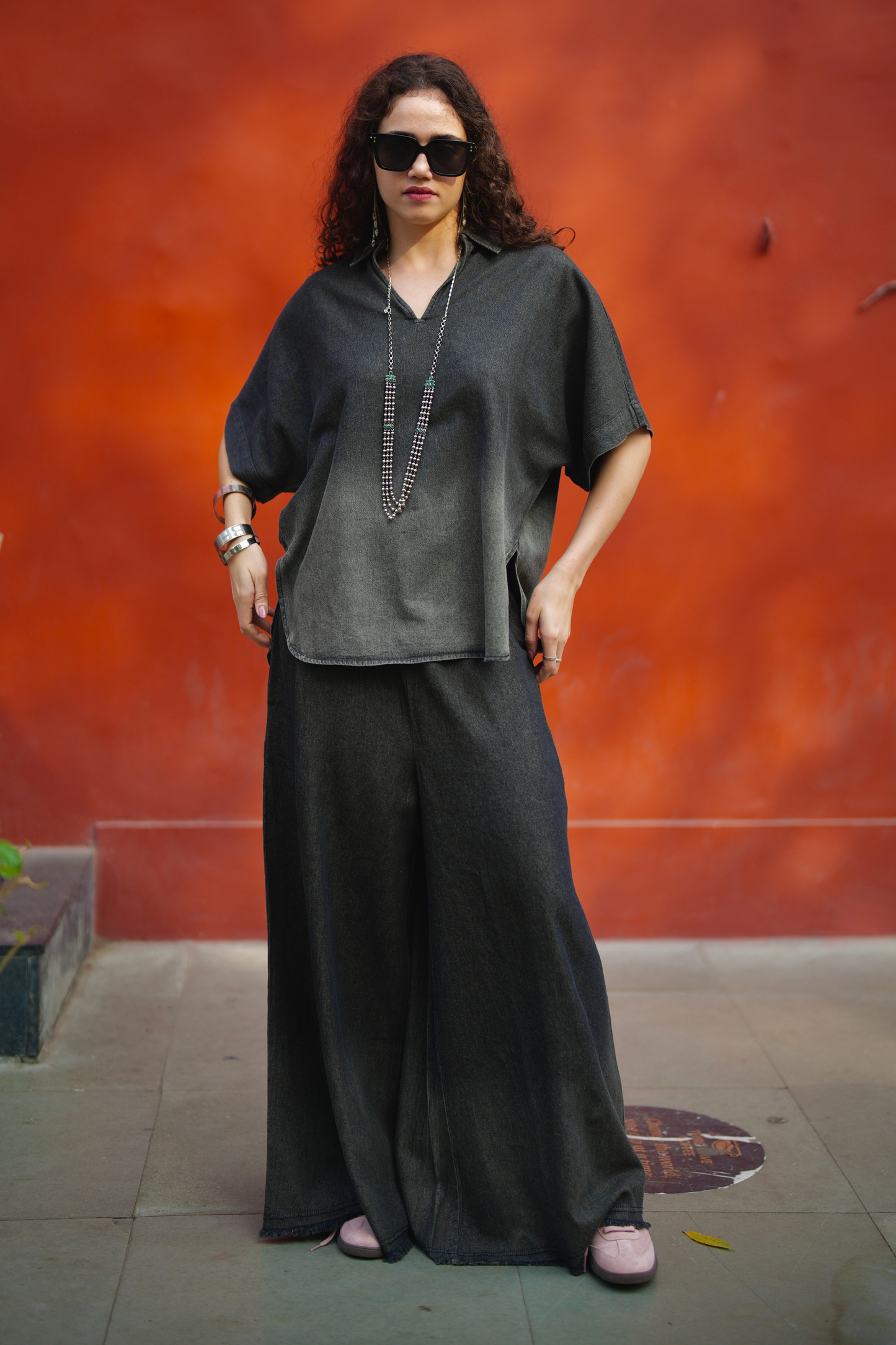 Lazy Denim Set - Black