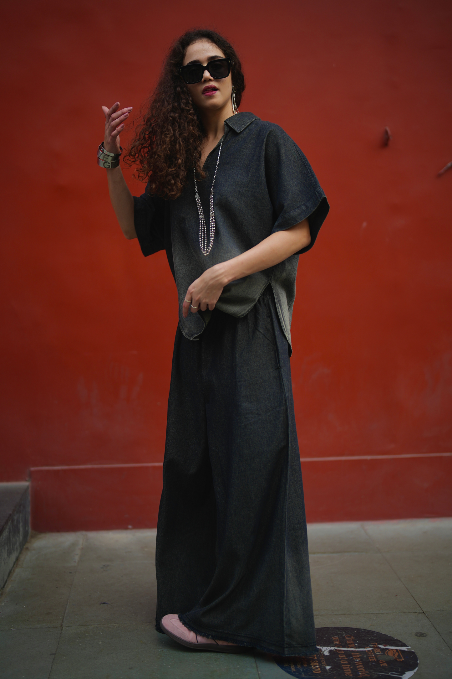 Lazy Denim Set - Black