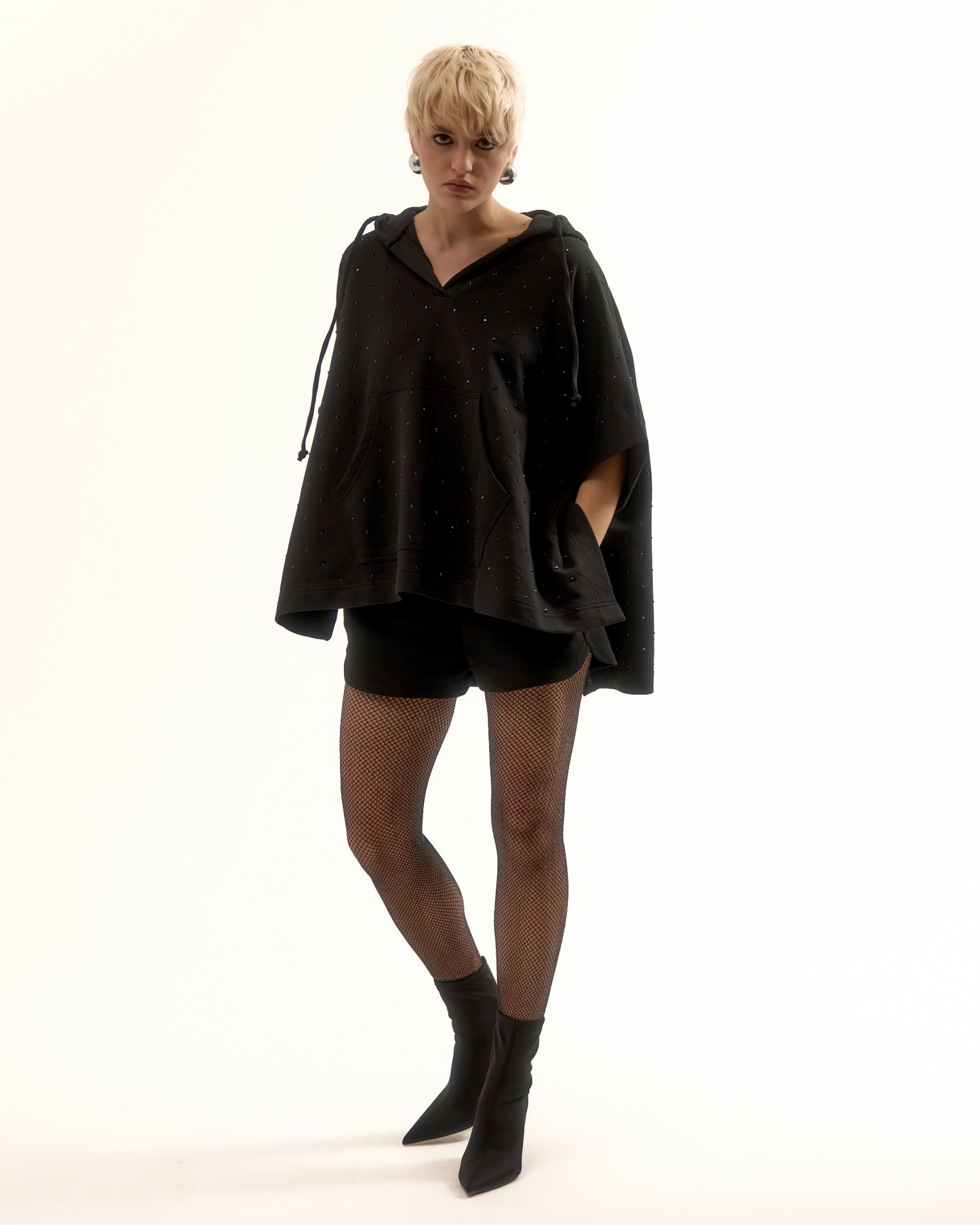 Hoodie Poncho (Black)