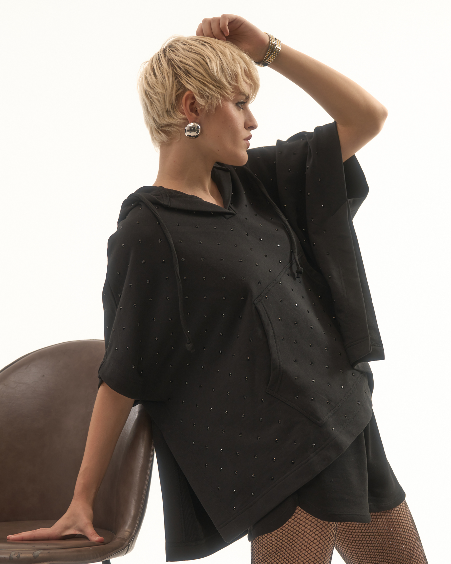 Hoodie Poncho (Black)